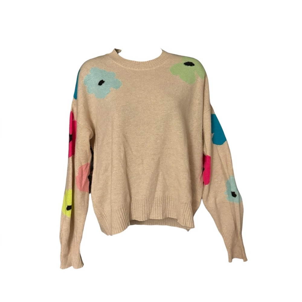 Brodie Cashmere 100% Cashmere Sweater Pink Colorblock Size S - Picture 3 of 8